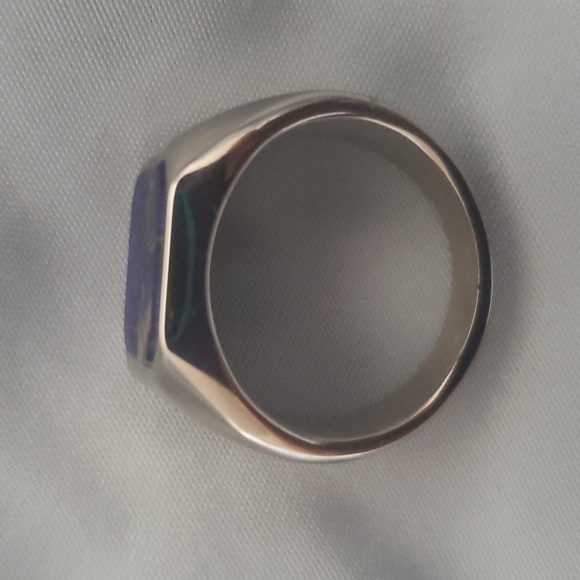 2202- Lapis Lazuli Natural Gemstone Handmade Men's Ring Size 9 NWT - Picture 7 of 8